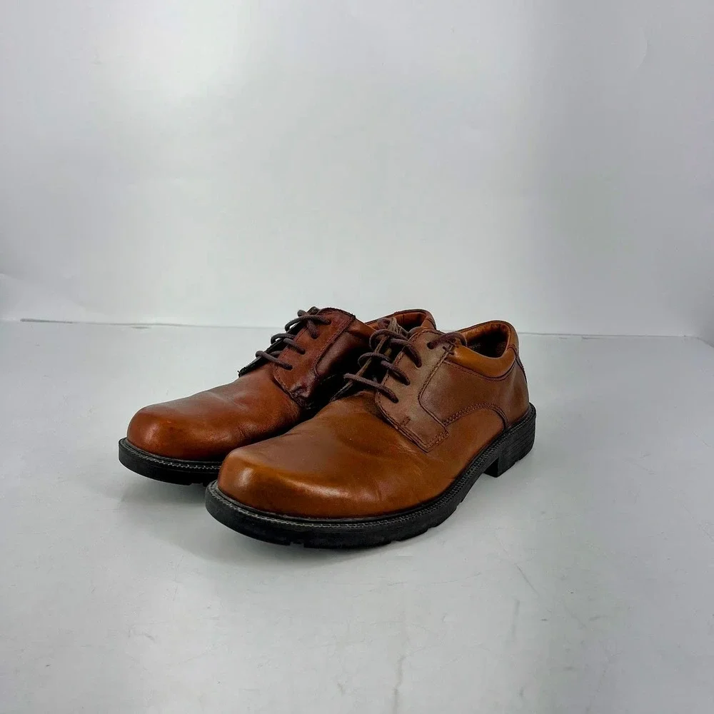 Clarks Mens Leather Cushion Cell Oxford Shoes 8.5‎ 121113882 Brown Derby